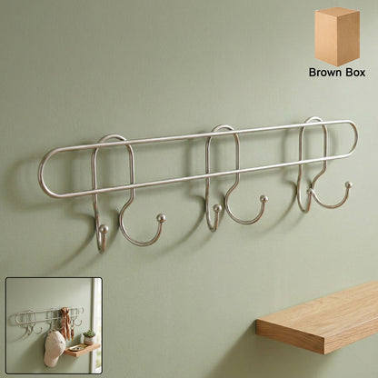 Wall mounted metal hook rack