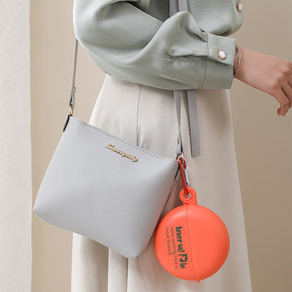 Plastic Round Multi-Purpose Empty Storage Box with Keychain (1 Pc)