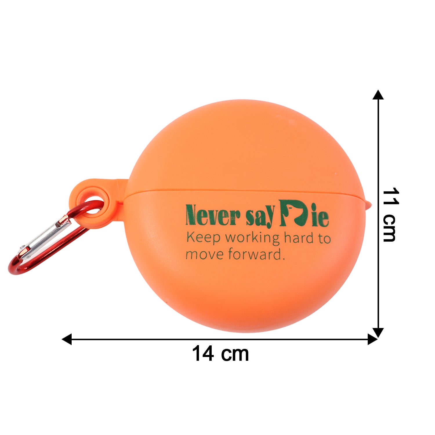 Plastic Round Multi-Purpose Empty Storage Box with Keychain (1 Pc)