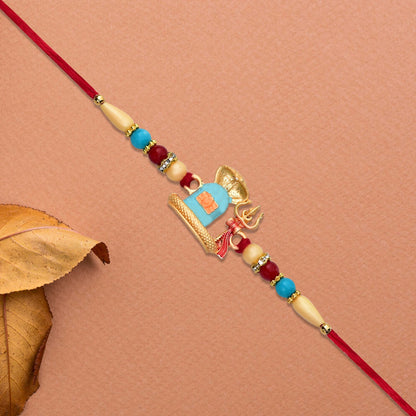 Ganesha Rakhi Beads and Stone Work for Raksha Bandhan (5pcs)