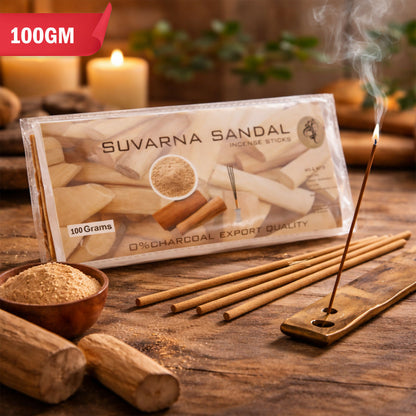 Suvarna Sandal Fragrance scented Stick Agarbatti Natural Incense Sticks for Pooja