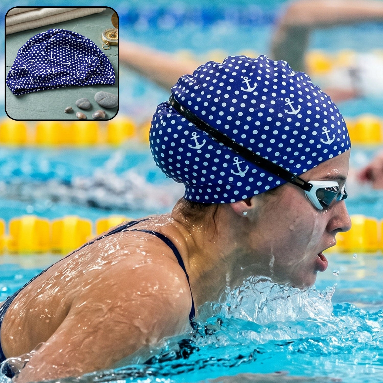 durable big size swimming cap