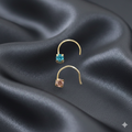 Gold Plated Solitaire Crystal Nosepin – Elegant Combo Pack of 2