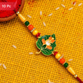 Rakshabandhan Leaf Design ganesh jiRakhi Symbol of Love & Protection (10pcs)