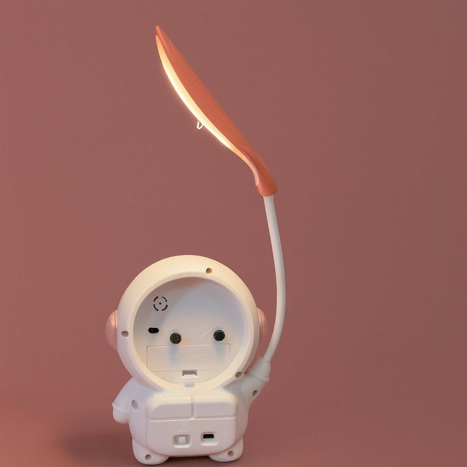 Astronaut Alarm Clock with LED Desk Lamp for Kids | 2-in-1 Night Light & Table Clock with USB Charging | Cute Space Astronaut Design for Bedroom, Study, Gift