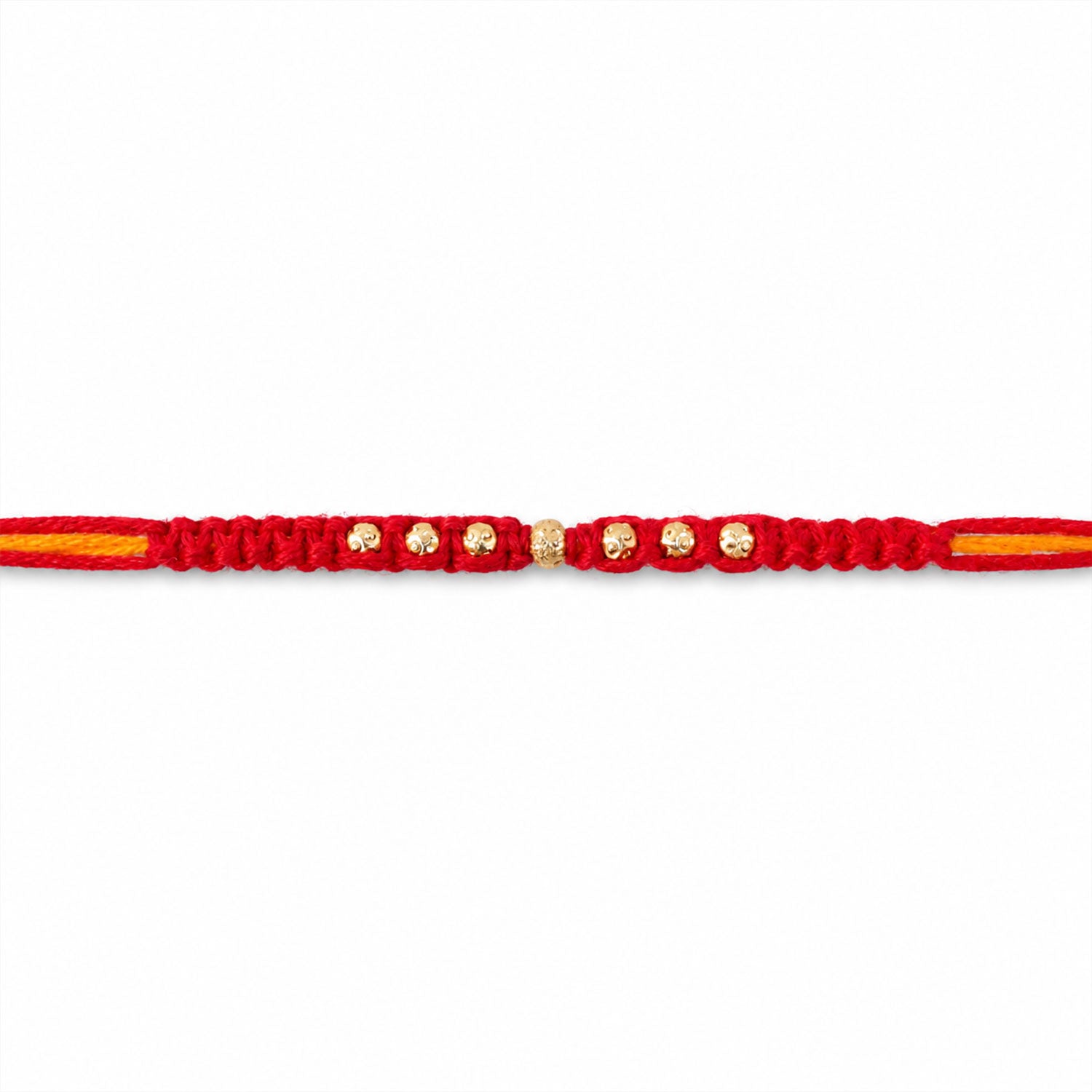Minimal Red Stone Rakhi with Simple Beauty, Fine Beads and Festive Thread Detail