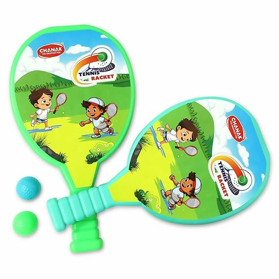 Colorful badminton rackets made from high quality HD blow plastic, perfect for young players.