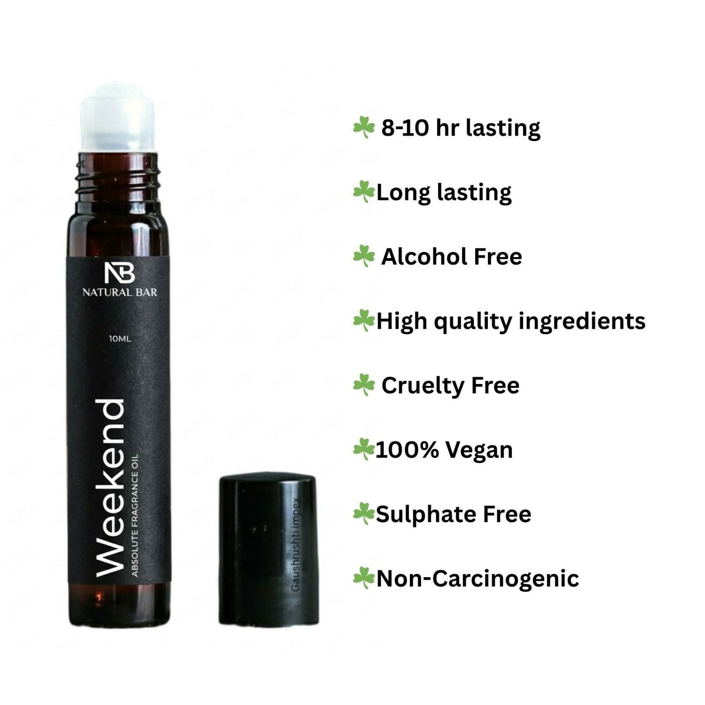Elegant 10ml perfume oil bottle of Weekend Luxury Attar for frequent use