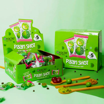 Oracle Paan Shots, Sweet Aromatic Soft Paan-Flavoured Chocolate Candy Pack (60 Pieces/540Gm)