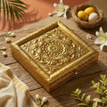 Jewelry Box – Handcrafted Golden Embossed Floral Mandala Design