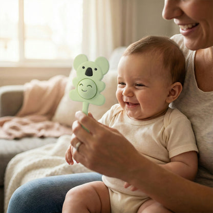 Koala Baby Rattle Toy for Newborns with Gentle Sound and Easy-to-Hold Comfort Grip
