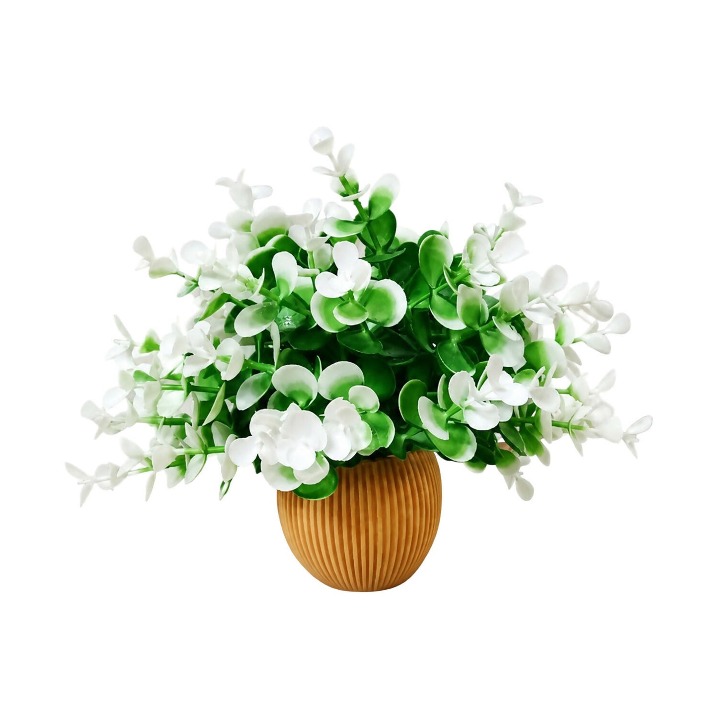 Artificial White Flower Plant with Pot for Home Decor & Elegant Interior Styling