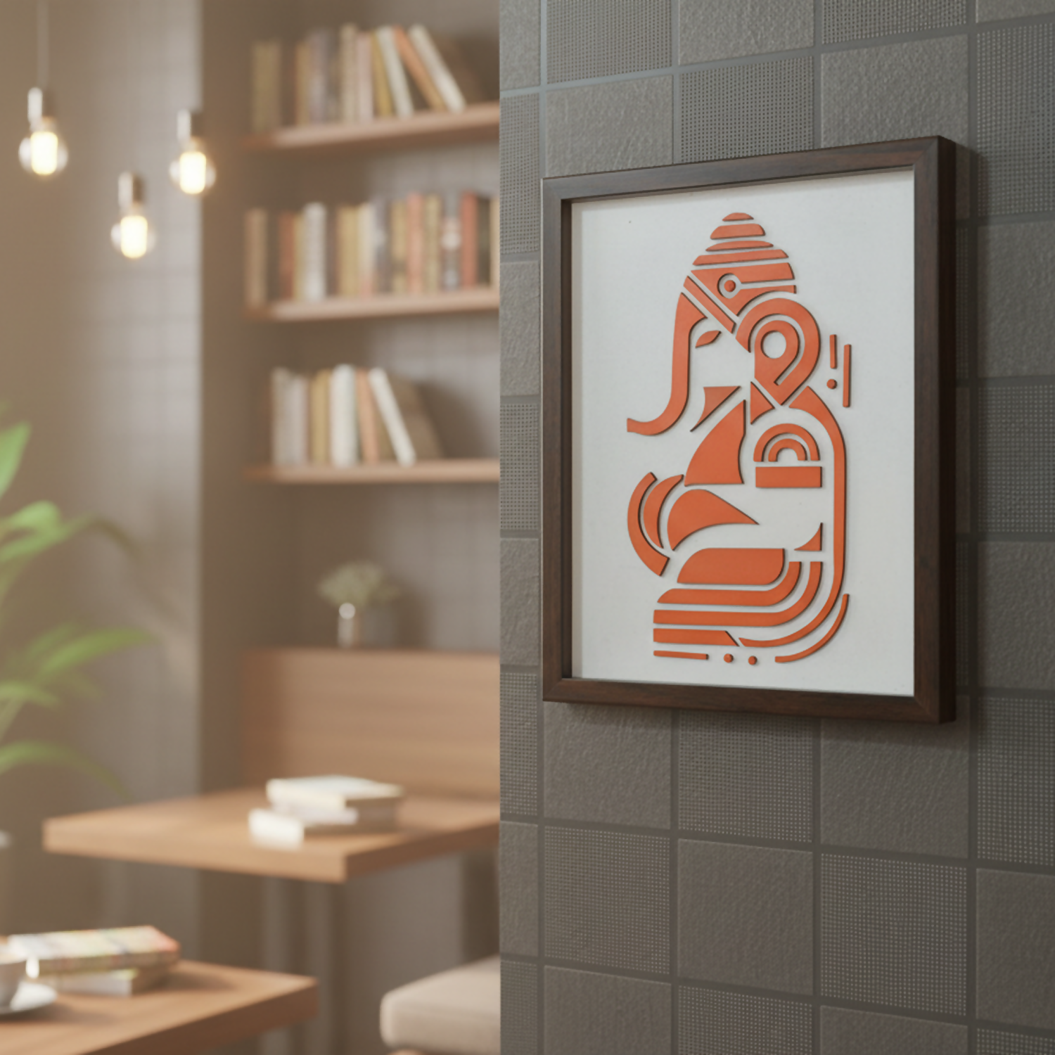 Handcrafted Wooden Ganpatiji Wall Art – Lord Ganesha Frame | Divine Home Temple Decor