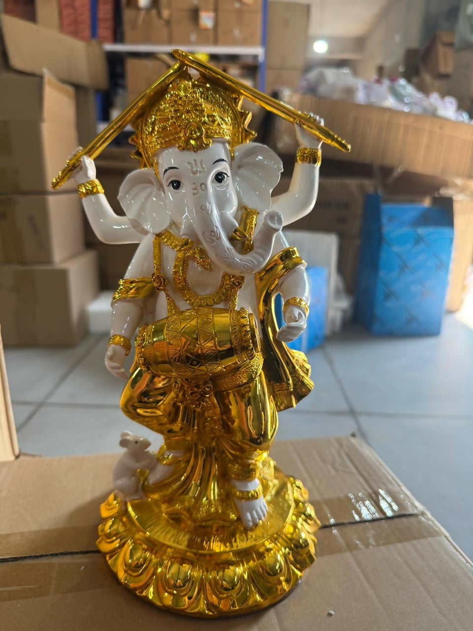 Lord Ganesha Dancing Statue Decorative Showpiece for Home Temple Decor
