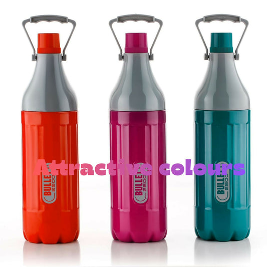 Bullet 2500 insulated water bottle in teal blue with ergonomic handle
