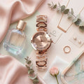 Rose Gold Analog Wrist Watch – Elegant & Minimalist for Women