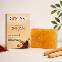 COCAST Premium Luxury Sandal Saffron Herbal Bathing Soap (100gm)