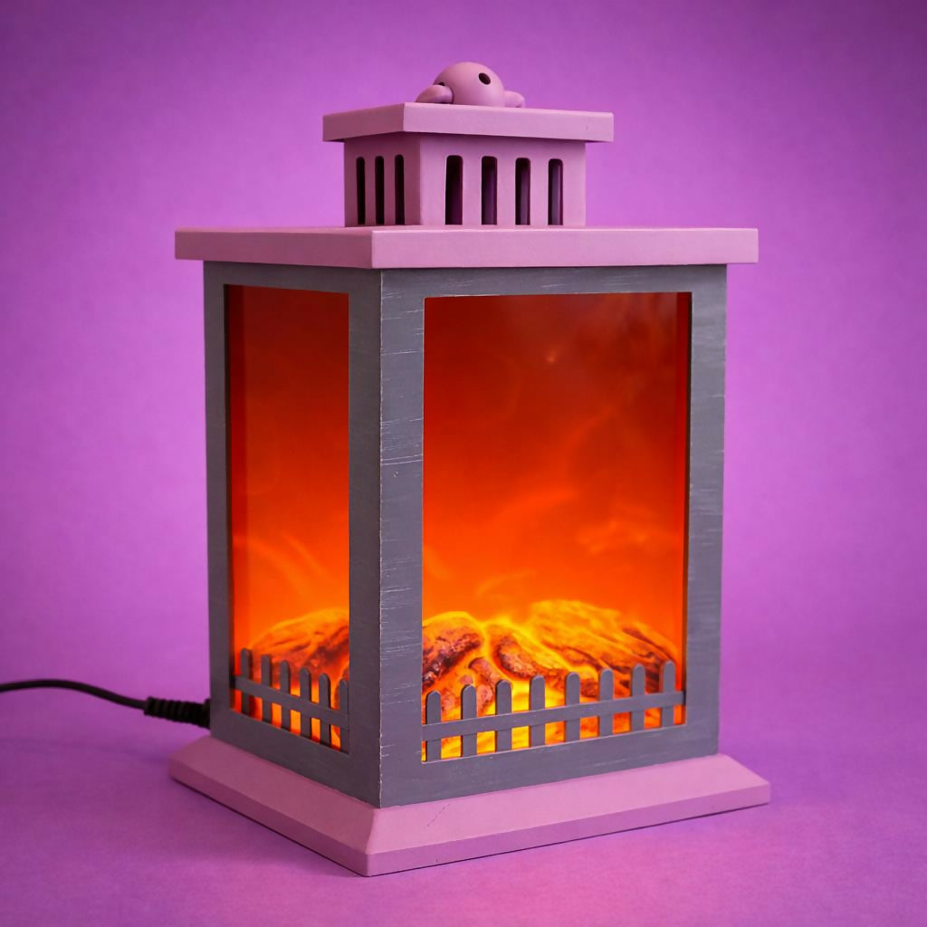 LED lantern light creating cozy room ambiance