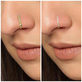 CZ Studded Non-Piercing Nose Cuff Combo – Gold & Rose Gold Elegance