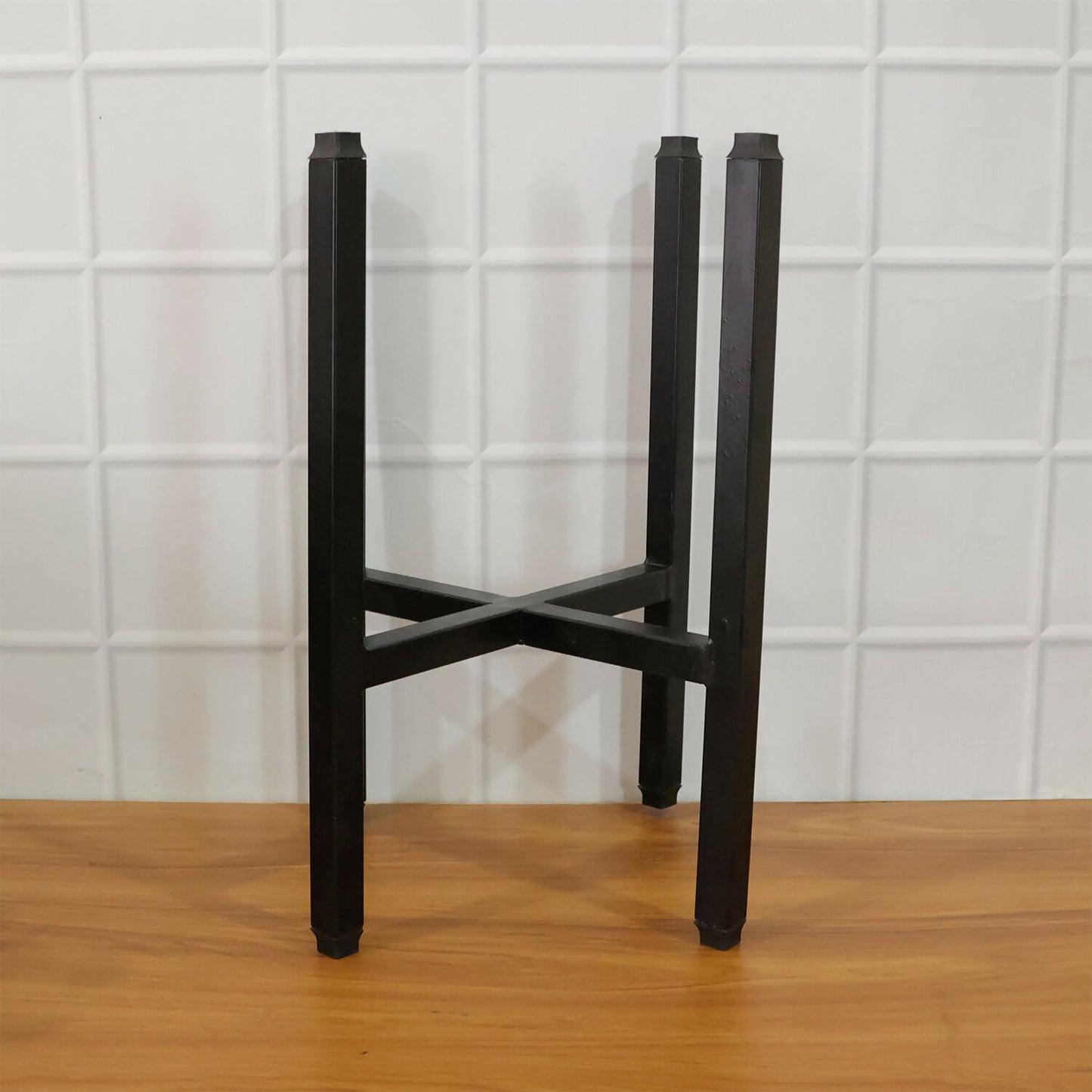 Modern Metal Floor Plant Stand for Indoor Home & Living Room Décor (10x10x15 Inch)