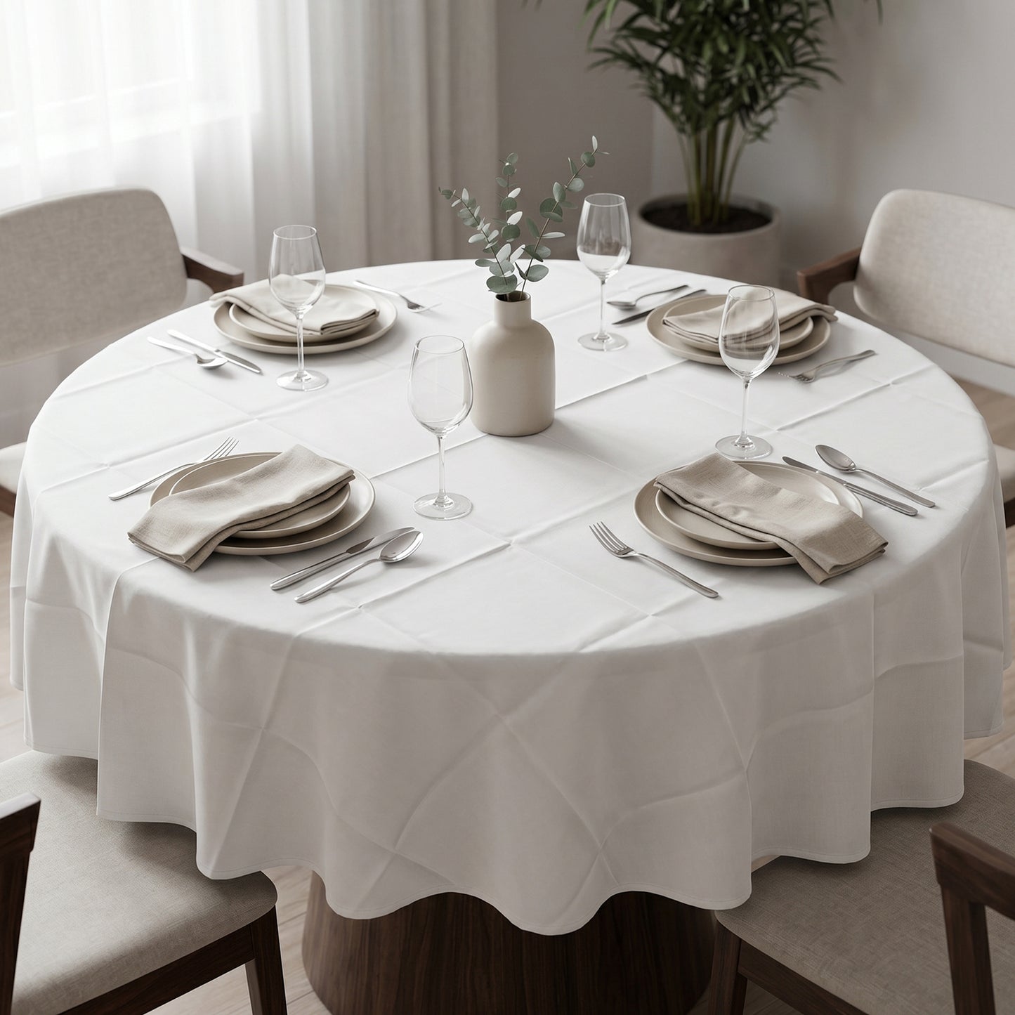 Multipurpose Round Dining Table Mat (1 Pc, 150x150 Cm)