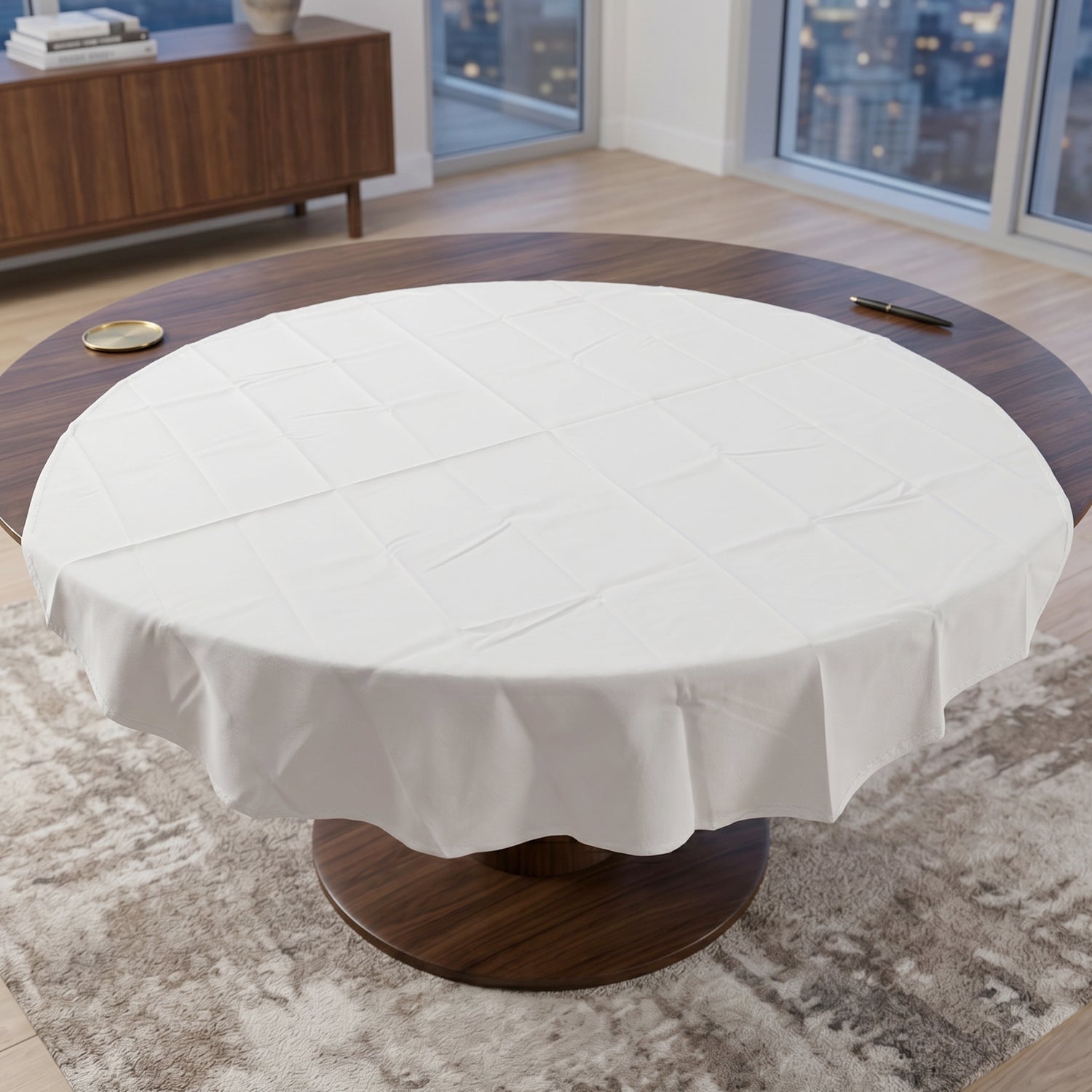 Multipurpose Round Dining Table Mat (1 Pc, 150x150 Cm)