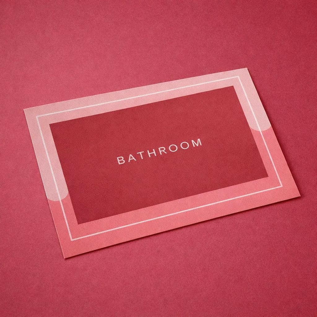 Rectangle B Grade Bathroom Mat – Waterproof Quick-Dry Floor Mat pink (100Gm)