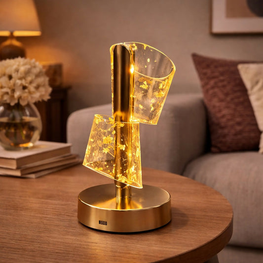 Modern Spiral LED Table Lamp Decorative Warm Light Night Lamp (Pattern may vary)
