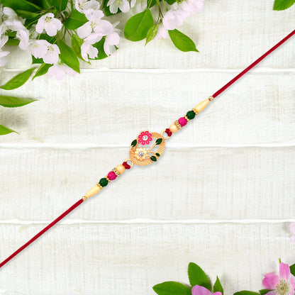 Flower Motif Rakhi Festive Design for Brothers (10pcs)
