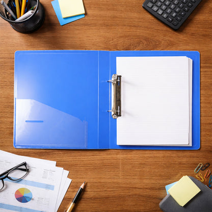 Aerotix A4 2-D Ring Binder File Folder with Inside Pocket for School, Office