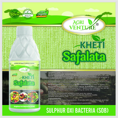 AgriVenture KHETI SAFALATA ( SOB - Sulphur Oxi Bacteria) Improves Soil Fertility Bactericide Organic Product BIO FIRTILIZERS (1 LTR)