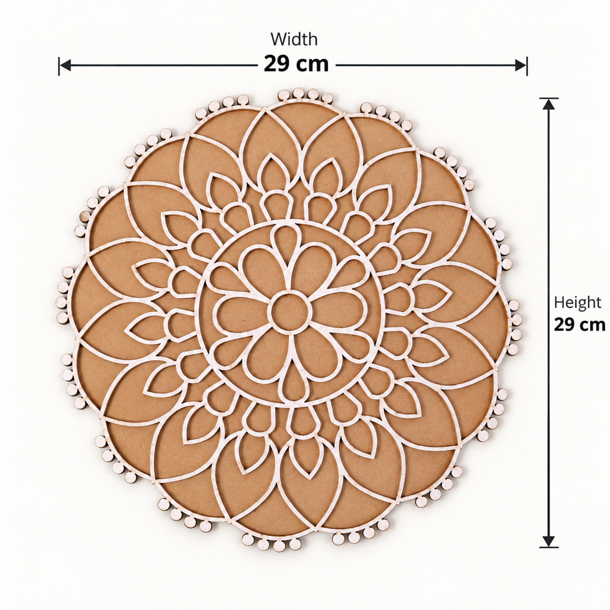 Round Floral Rangoli Stencil Board for Door Entrance and Festive Decoration