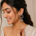 Silver Oxidised Jhumka Earrings for Women Traditional Stylish Jewellery