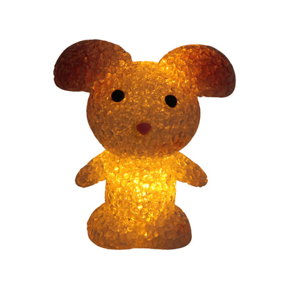 Cartoon Mouse Shape LED Night Lamp Crystal Texture Warm Glow