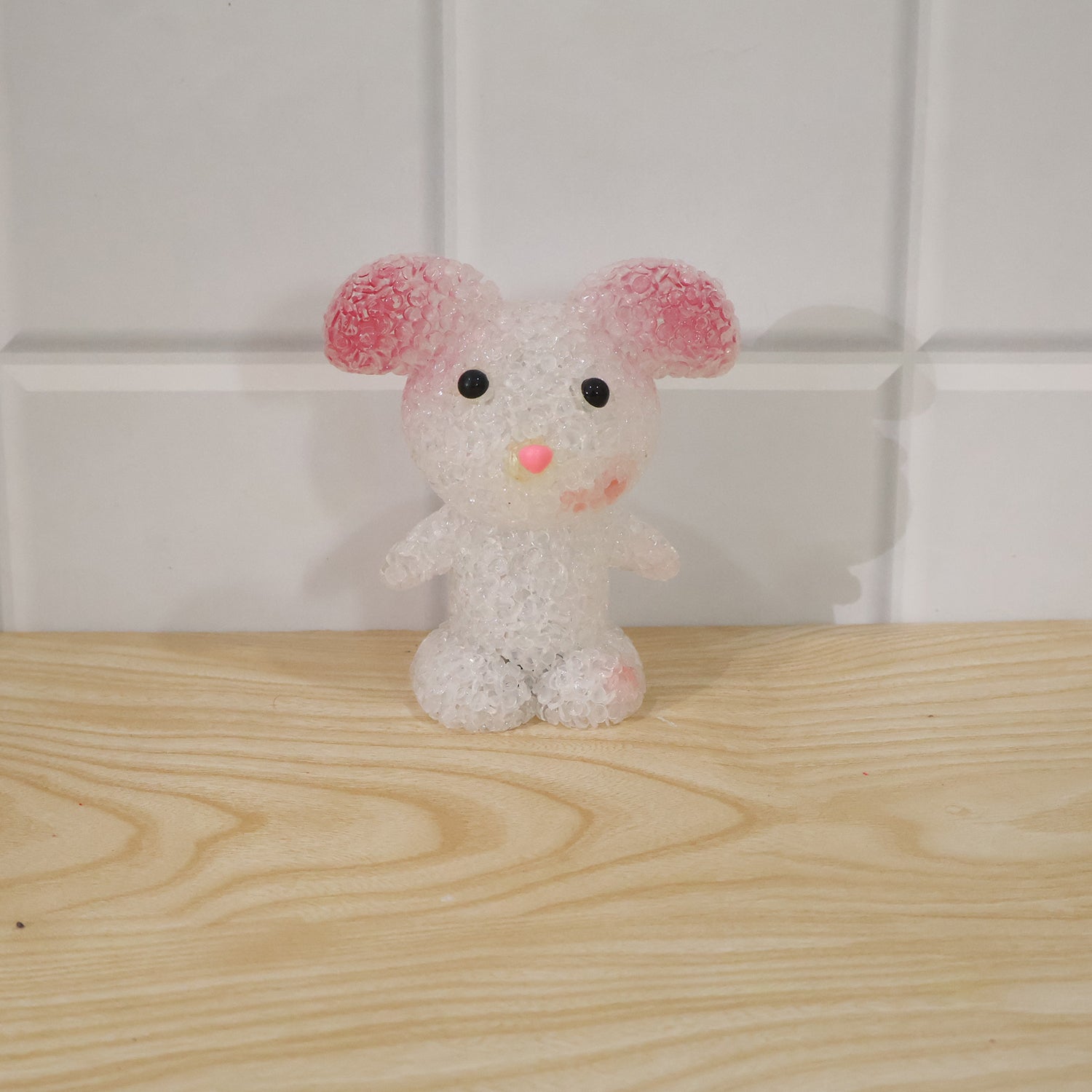 Cartoon Mouse Shape LED Night Lamp Crystal Texture Warm Glow
