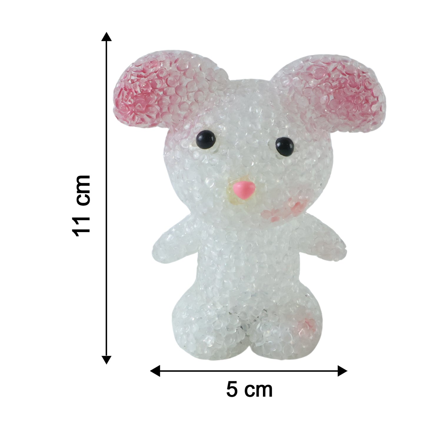 Cartoon Mouse Shape LED Night Lamp Crystal Texture Warm Glow