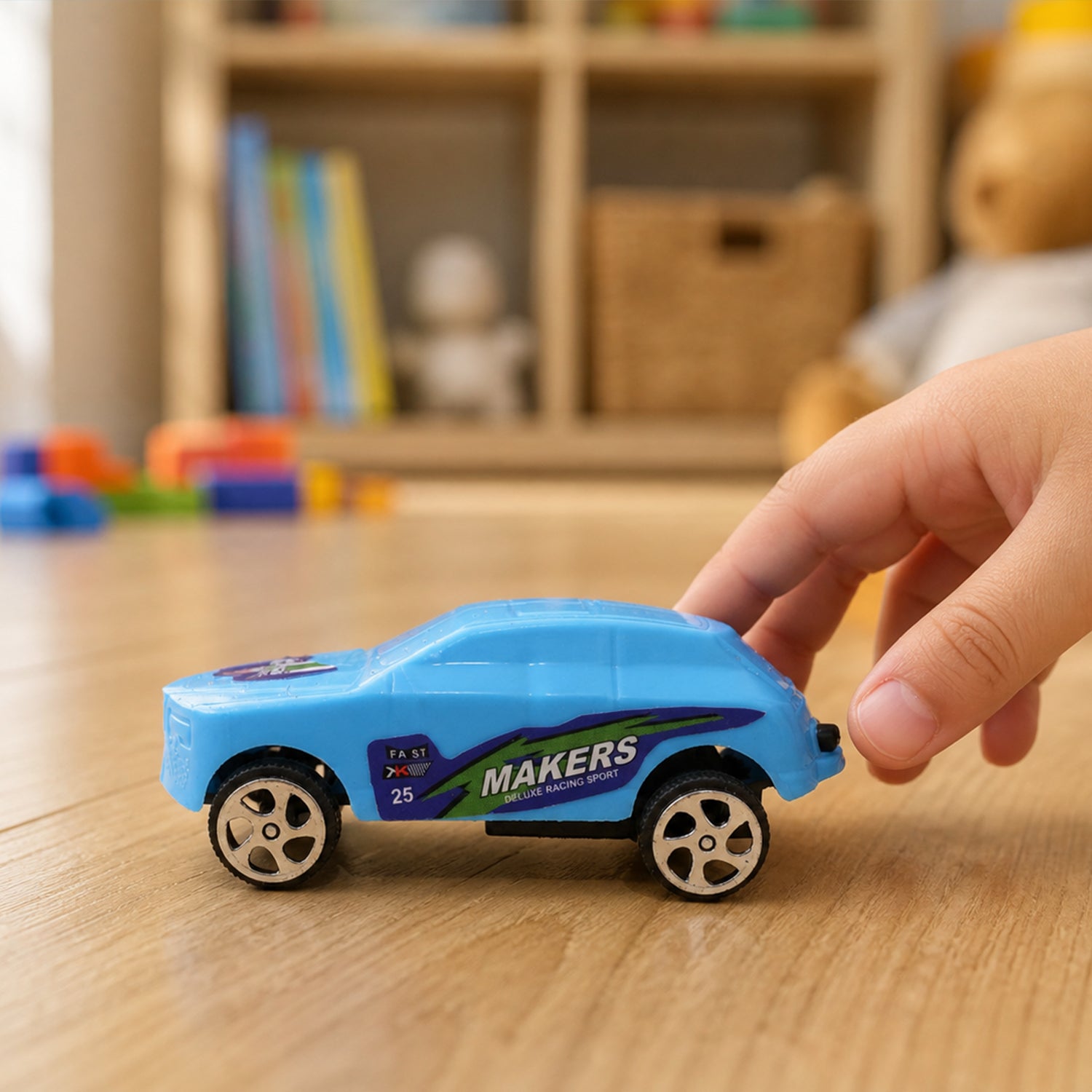 Super City Car Racer Pull-Back Toy Cars Set of 12 - Multicolor