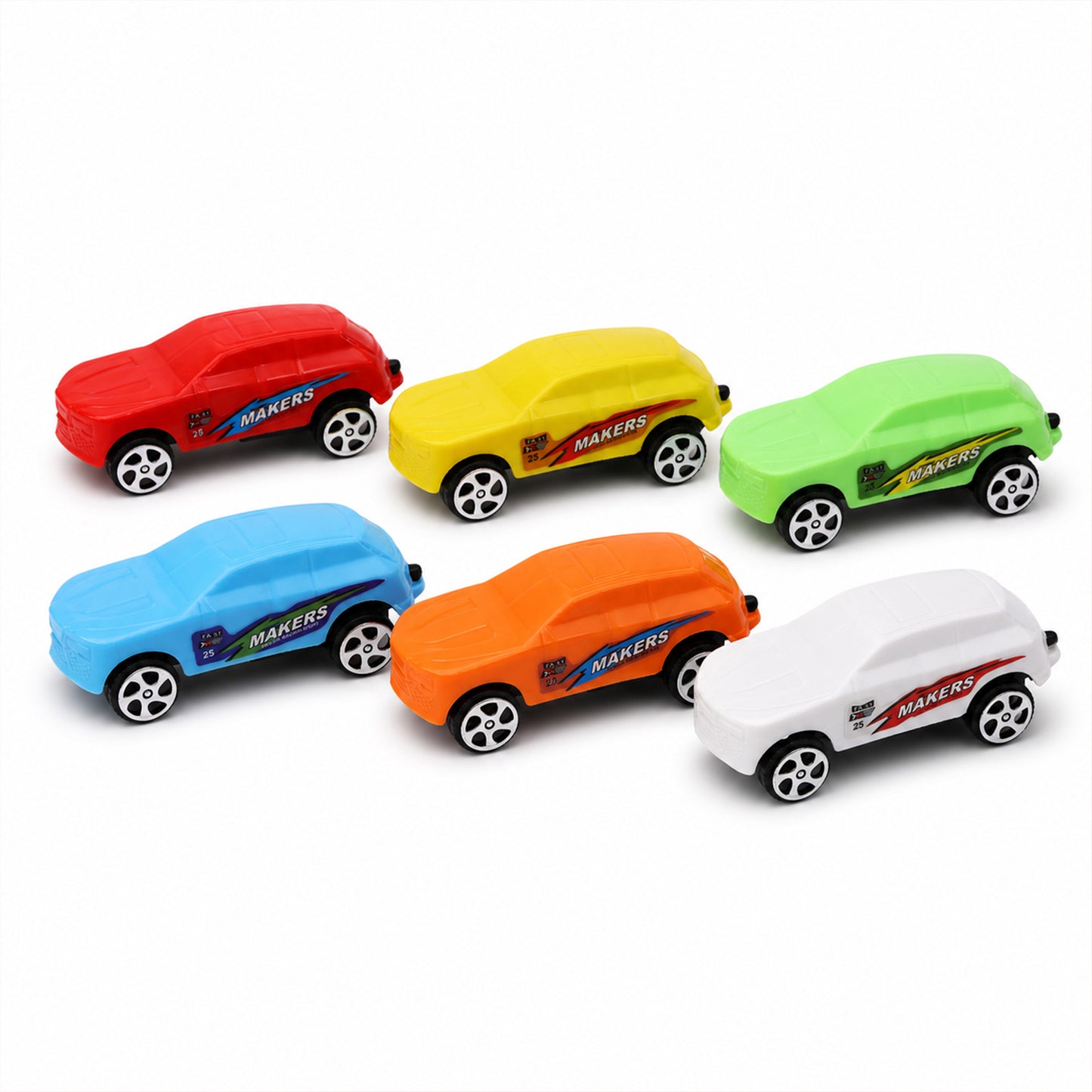 Super City Car Racer Pull-Back Toy Cars Set of 12 - Multicolor