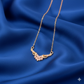 Gold Plated Floral Cluster Necklace – Elegant V-Pendant for Women
