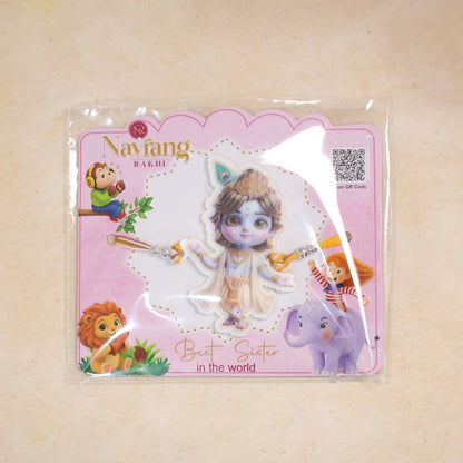 Bal Krishna Rakhi Set with Nut Butterscotch, Pack of 3
