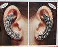 Silver Jhumka Earrings – Traditional Oxidised Design with Diamonds