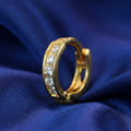 Gold Plated AD Channel Set Nose Ring for women and girls