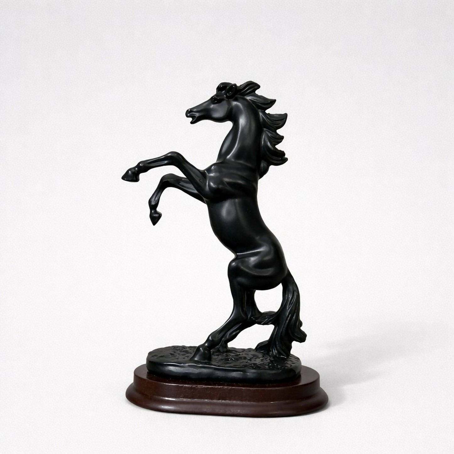 Black Horse poly-resin Showpiece for Home Decor | Lucky Horse Statue | Office Table Decor