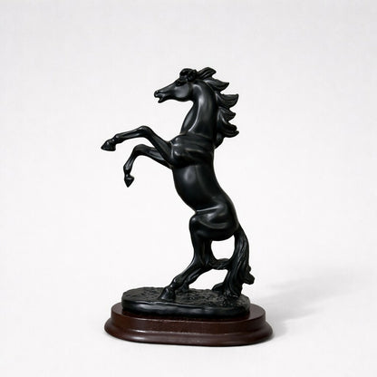 Black Horse poly-resin Showpiece for Home Decor | Lucky Horse Statue | Office Table Decor