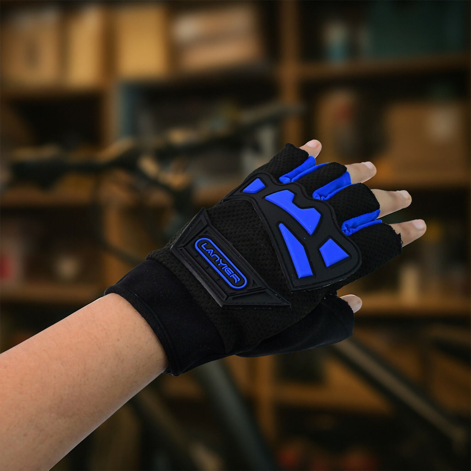 Unisex Half Finger Gym Gloves with Anti-Slip Grip and Protective Padding for Weightlifting, Cycling, and Fitness – 3 Pair