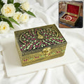 Handcrafted German Oxidised Embossed Meena Peacock Box – Traditional Indian Art