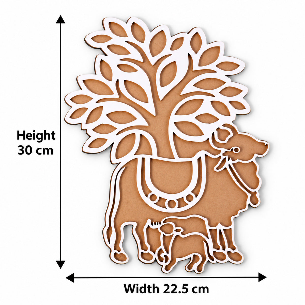 Cow and Calf Rangoli Stencil Board for Puja, Festival and Home Entrance Decor