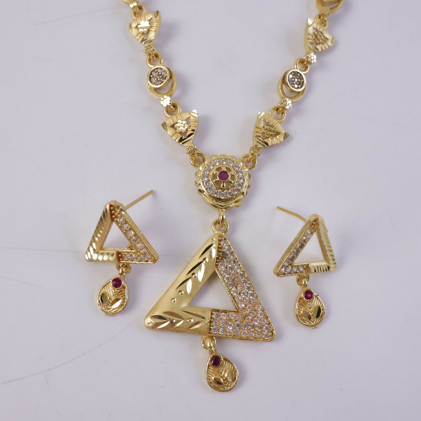 Royal Blossom Necklace Set with Elegant Floral Design for Women Festive Wear