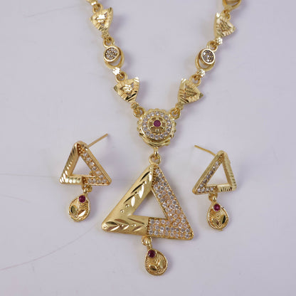 Royal Blossom Necklace Set with Elegant Floral Design for Women Festive Wear