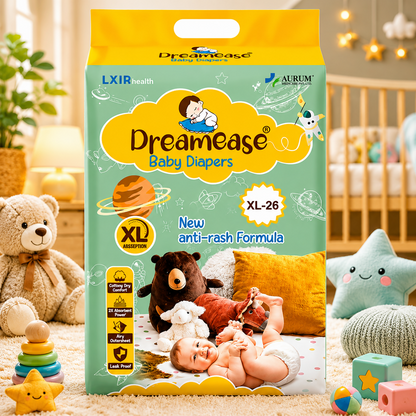 Dreamease Baby Diaper Pants –  Absorption with New Anti-Rash Formula | Soft & LeakProof